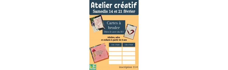Atelier créatif : Cartes à broder