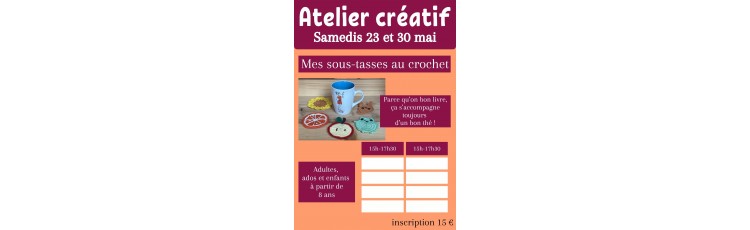 Atelier créatif : sous-tasses au crochet