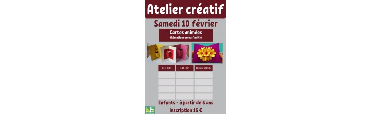 Atelier créatif : cartes animées