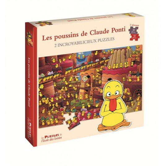 LES POUSSINS DE CLAUDE PONTI - 2 INCROYABILICIEUX PUZZLES