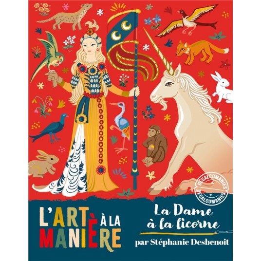 L'ART A LA MANIERE DECALCOMANIES LA DAME A LA LICORNE - POCHETTE AVEC ACCESSOIRES