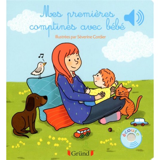 MES PREMIERES COMPTINES AVEC BEBE - LIVRE SONORE AVEC 6 PUCES - DES 1 AN