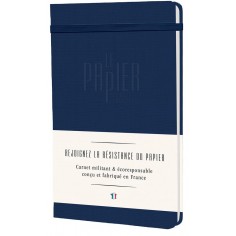CARNET TOILE DU MARAIS A5 BLEU NUIT - LE PAPIER FAIT DE LA RESISTANCE