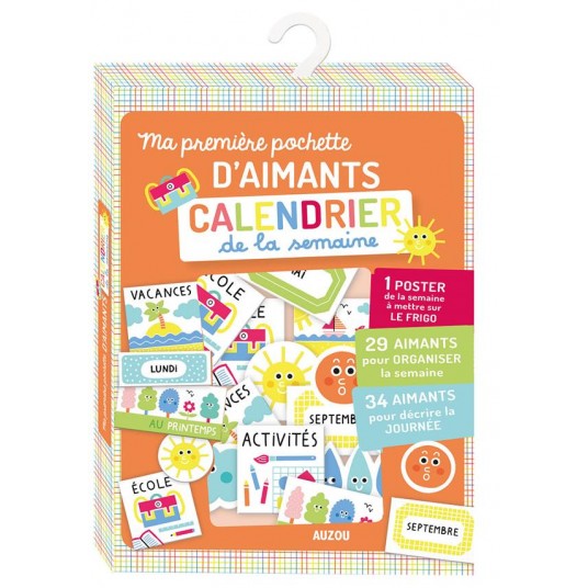 MA PREMIERE POCHETTE D'AIMANTS CALENDRIER DE LA SEMAINE