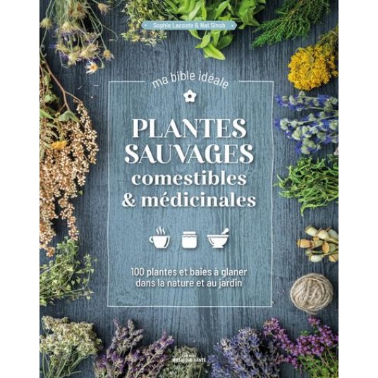 PLANTES SAUVAGES COMESTIBLES & MEDICINALES, MA BIBLE IDEALE - 100 PLANTES ET BAIES A GLANER DANS LA