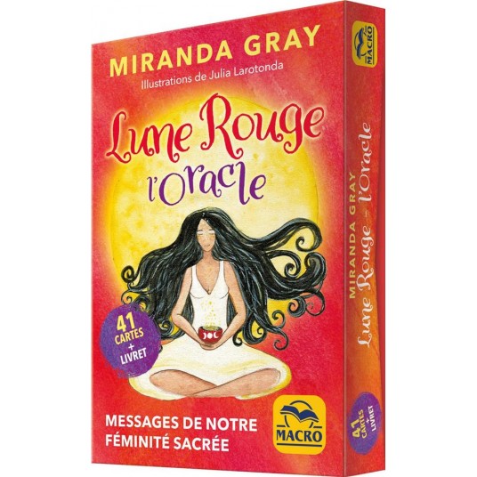 LUNE ROUGE - L' ORACLE - 41 CARTES + LIVRET. MESSAGES DE NOTRE FEMINITE SACREE