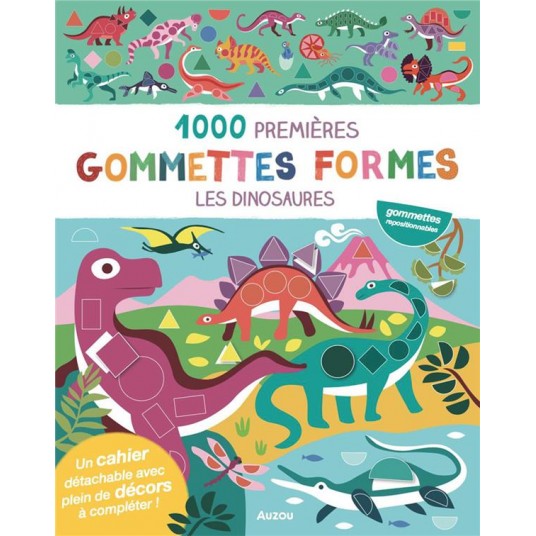 MES TOUT PREMIERS AUTOCOLLANTS - 1000 GOMMETTES FORMES - DINOSAURES
