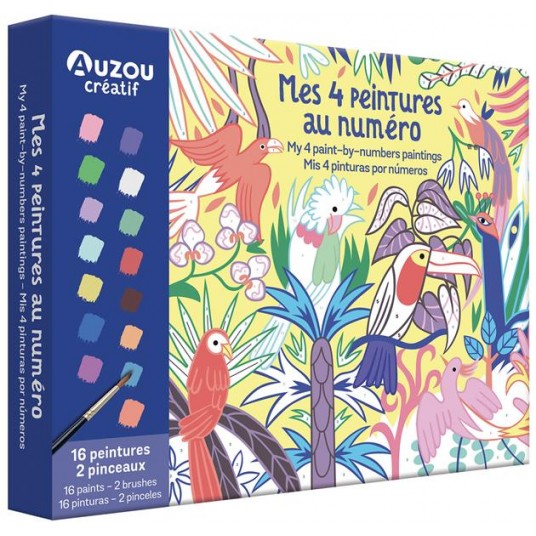 MON COFFRET D'ARTISTE - MES 4 PEINTURES AU NUMERO : MERVEILLEUSE NATURE