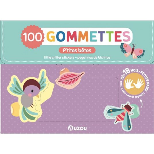 MA POCHETTE DE 100 GOMMETTES - LES P'TITES BETES