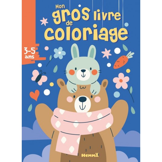 MON GROS LIVRE DE COLORIAGE (OURS ET LAPIN)