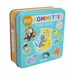 BOITE DE GOMMETTES METAL - LES BEBES ANIMAUX