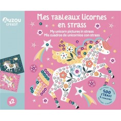 MA POCHETTE D'ARTISTE - MES TABLEAUX LICORNES EN STRASS"