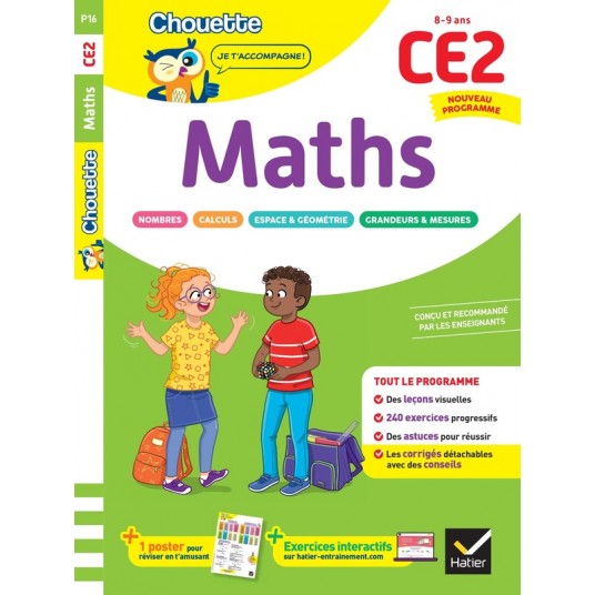 MATHS CE2 - CAHIER DE SOUTIEN NOUVEAU PROGRAMME - LECONS ET EXERCICES CORRIGES