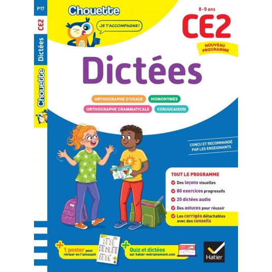 DICTEES CE2 - CAHIER DE SOUTIEN NOUVEAU PROGRAMME - LECONS ET EXERCICES CORRIGES