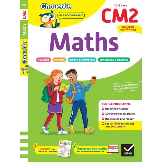 MATHS CM2 - CAHIER DE SOUTIEN NOUVEAU PROGRAMME - LECONS ET EXERCICES CORRIGES