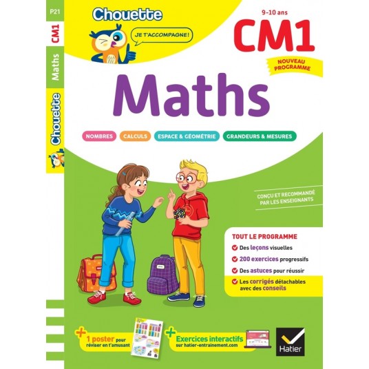 MATHS CM1 - CAHIER DE SOUTIEN NOUVEAU PROGRAMME - LECONS ET EXERCICES CORRIGES