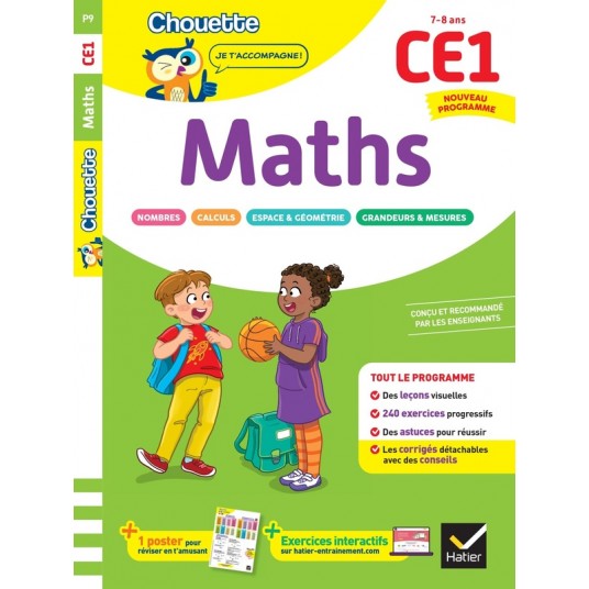 MATHS CE1 - CAHIER DE SOUTIEN NOUVEAU PROGRAMME - LECONS ET EXERCICES CORRIGES