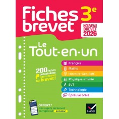 FICHES BREVET - LE TOUT-EN-UN BREVET 2026 (TOUTES LES MATIERES) - FRANCAIS, MATHS, HISTOIRE-GEO EMC,
