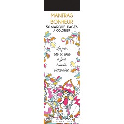 MARQUE-PAGES MANTRAS BONHEUR - MARQUE-PAGES A COLORIER