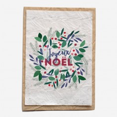 CARTE À PLANTER - JOYEUX NOEL FLORAL