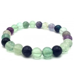BRACELET FLUORITE - PERLES 8MM