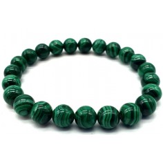 BRACELET MALACHITE - PERLES 8MM
