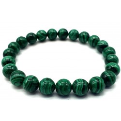 BRACELET MALACHITE - PERLES 8MM