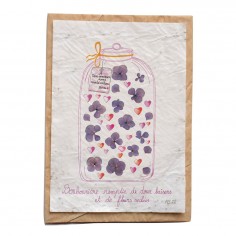 CARTE A PLANTER - BONBONNIERE